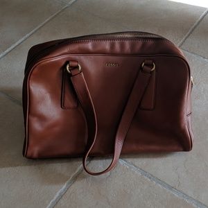 Fossil leather satchel